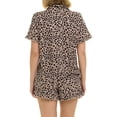 thumbnail image 3 of Betsey Johnson Women's Short Sleeve & Ruffle Short Pajama Set, 3 of 6