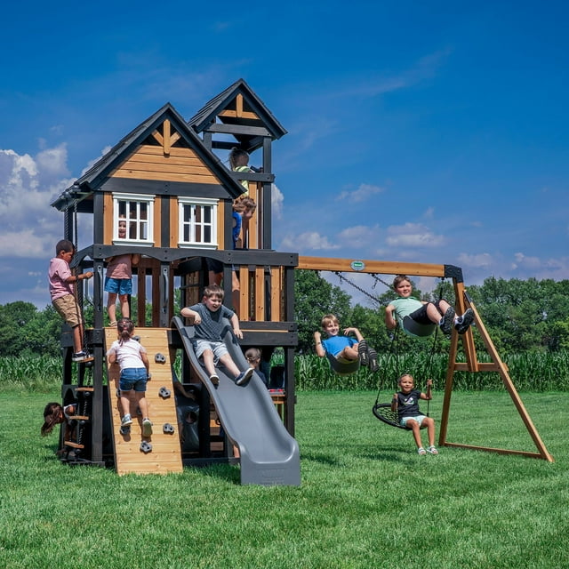 Backyard Discovery Mystic Tower Cedar Swing Set