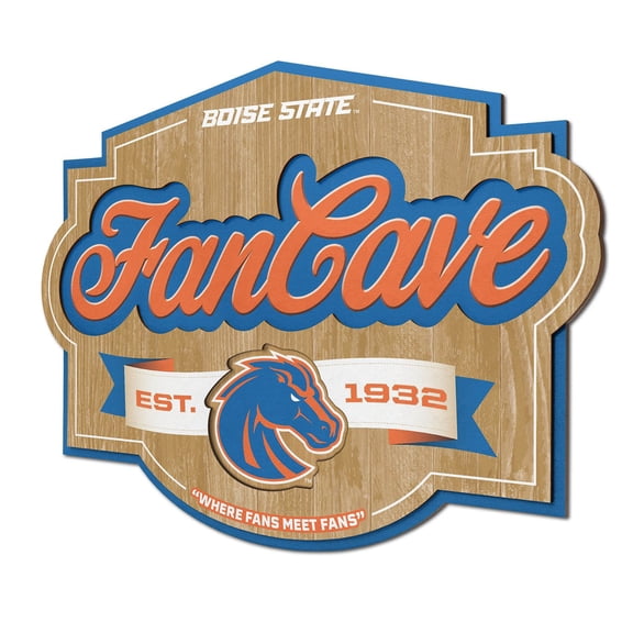 YouTheFan Boise State Broncos 17"x12.5" 3D Multi-Layered Fan Cave Sign