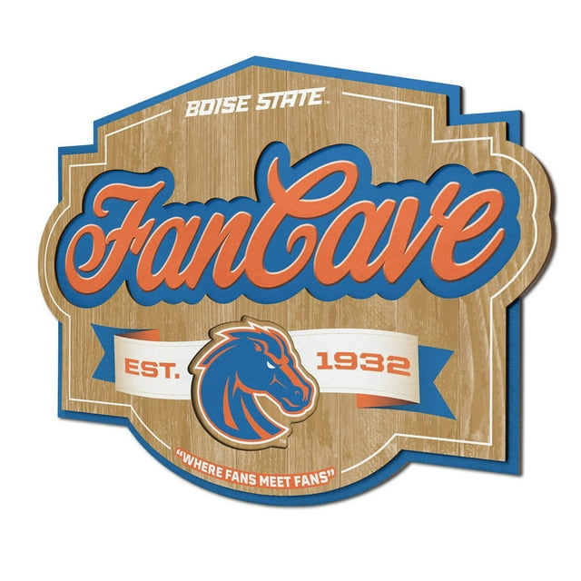 YouTheFan Boise State Broncos 17"x12.5" 3D Multi-Layered Fan Cave Sign