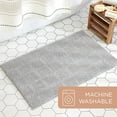 thumbnail image 6 of Town & Country Everyday Ultra Plush Solid Tufted Windowpane Bath Mat 20"x32", 6 of 10