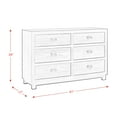 thumbnail image 2 of Harrison 6-Drawer MDF and Particle Board Dresser, Walnut, 2 of 5