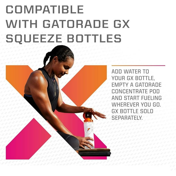 Gatorade GX Bottle with GX Thirst Quencher Concentrate Pods, 4
