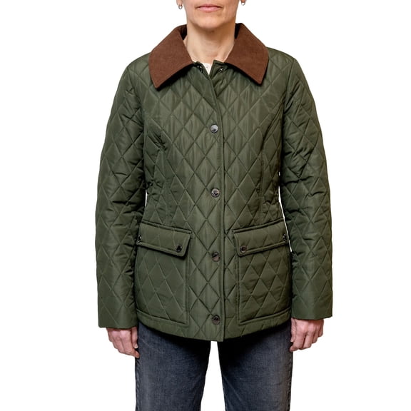 London Fog Womens Quilted Barn Coat
