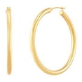 thumbnail image 1 of High Polish Round Tube Hoop Earrings in 14K Gold, 1 of 5