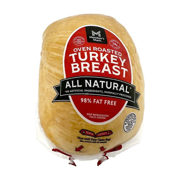 Member's Mark All Natural Oven Roasted Turkey Breast, Fully Cooked, Refrigerated, Price per Pound