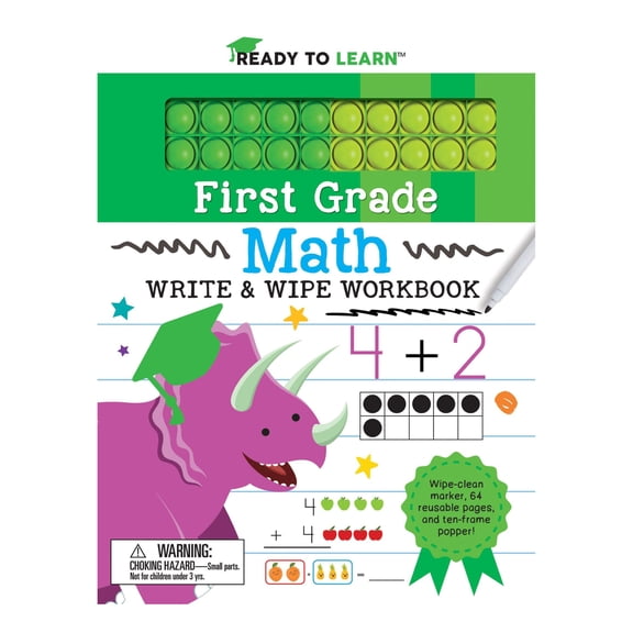 Ready to Learn: First Grade Math Write & Wipe Workbook, Spiral Bound