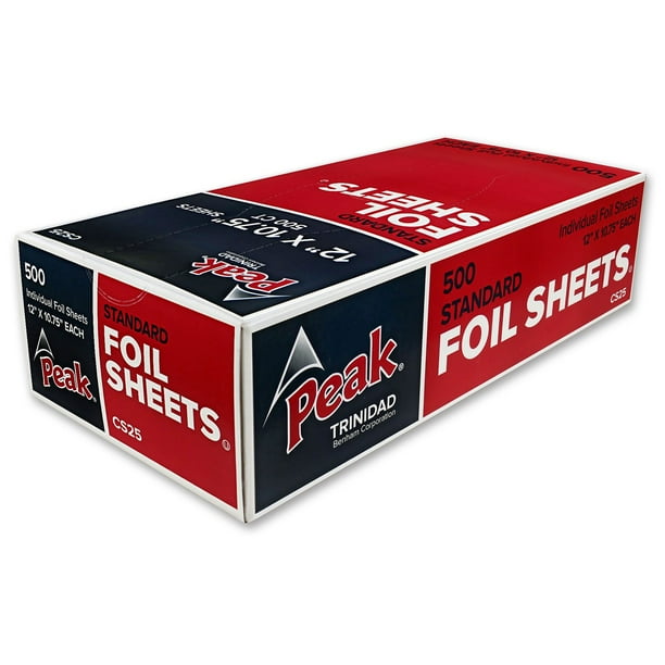 Peak Pre-Cut Aluminum Foil Sheets, 12