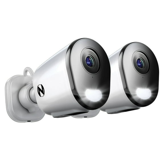 Night Owl Wi-Fi Plug In 4K HD Deterrence Cameras with 2-Way Audio and Audio Alerts and Sirens, 2 pk.