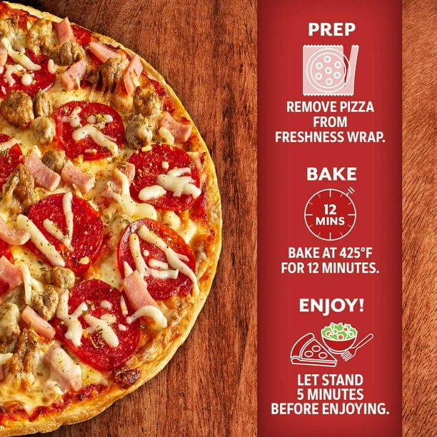 DiGiorno Loaded Carnivore Ultra Thin Pizza, Frozen, 3 pk