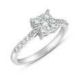 thumbnail image 2 of 0.50 CT. T.W. Diamond Princess Shaped Bridal Ring in 14K White Gold, 2 of 5