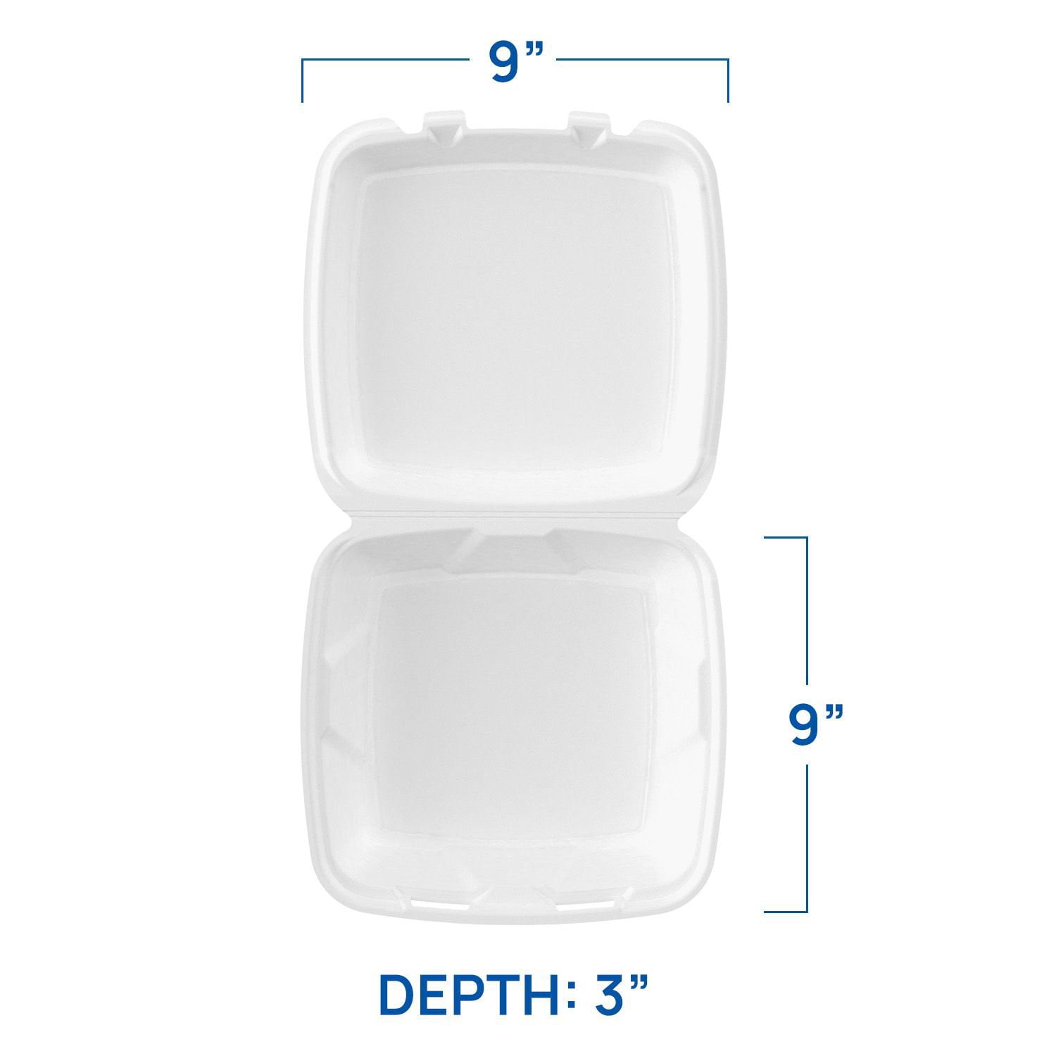 DART, Insulated Foam Hinged Lid Take Out Container, 9