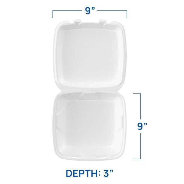 DART, Insulated Foam Hinged Lid Take Out Container, 9