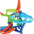thumbnail image 5 of Hot Wheels Stunt Tracks Mid-Air Crash Playset with Die-Cast Toy Car & Motorized Booster, 5 of 6