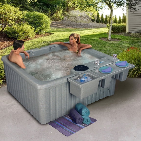 Everlast Spas Escapade 4-Person 20-Jet Lounger Spa with Accessories