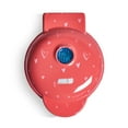 thumbnail image 2 of Dash Heart Miniature Waffle Maker with Heart Print Lid, 2 of 9