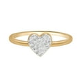 thumbnail image 1 of 0.08 CT. T.W. Round Cut Heart Diamond Ring in 14K Gold, 1 of 5