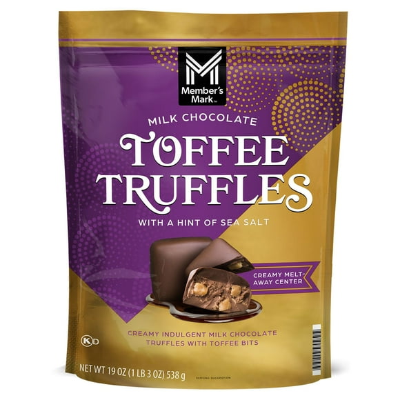 Member's Mark Milk Chocolate Toffee Truffle with Sea Salt, 19 oz.