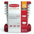 thumbnail image 1 of Rubbermaid 10-Piece Easy Find Lids Food Storage Containers, 1 of 8