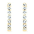 thumbnail image 1 of 0.30 CT. T.W. Round Cut Diamond Hoop Earrings in 14K Gold, 1 of 6