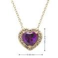 thumbnail image 3 of Lab Created Gemstone & Diamond Accent Heart Pendant Necklace in 14K Gold, 3 of 4