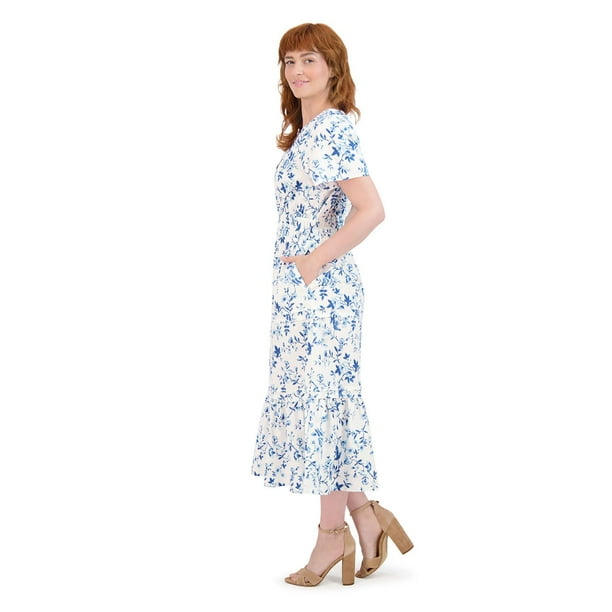 off the shoulder dresses with sleeves Balloon Sleeve Pleated Flowing Floral Chiffon A-line Wedding Dress