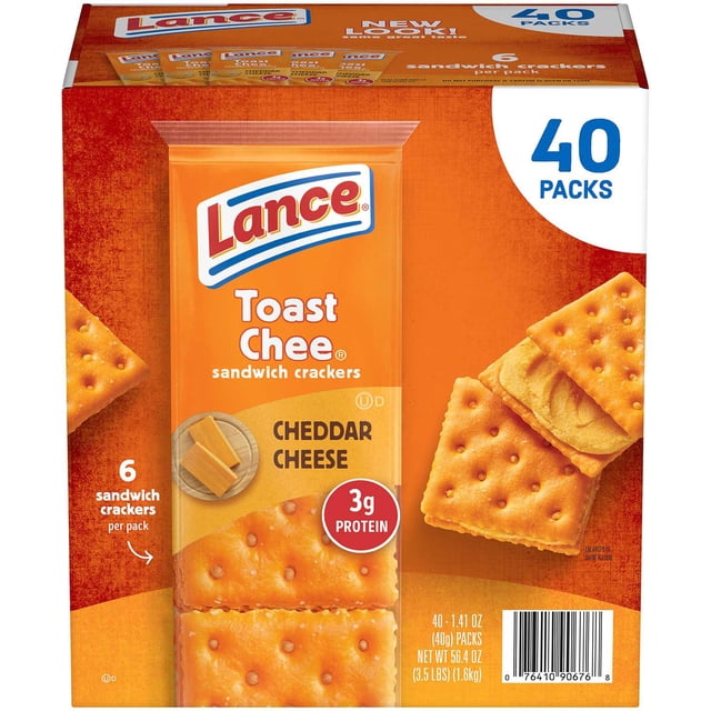 Lance ToastChee Cheddar Cheese 1.41 oz., 40 pk.