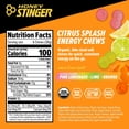thumbnail image 2 of Honey Stinger Organic Energy Chew, Citrus Splash, Caffeine Free Healthy Fruit Snack, 1.8 oz., 12 pk., 2 of 5