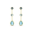thumbnail image 1 of Round & Pear Cut Multi-Gemstone Earrings in 14K Gold, 1 of 5