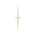 thumbnail image 2 of 0.20 CT. T.W. Round Cut Diamond Cross Chain Necklace in 14K Gold, 2 of 7