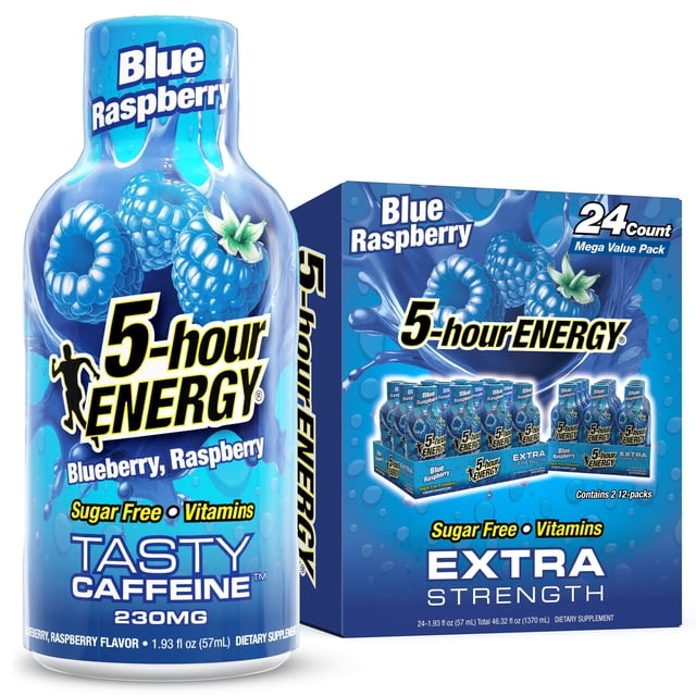 5-hour ENERGY Shot, Extra Strength, Blue Raspberry 1.93 oz., 24 pk.