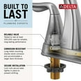 thumbnail image 3 of Delta Alux™ Two Handle Centerset Bathroom Faucet in Spotshield Brushed Nickel, 3 of 10