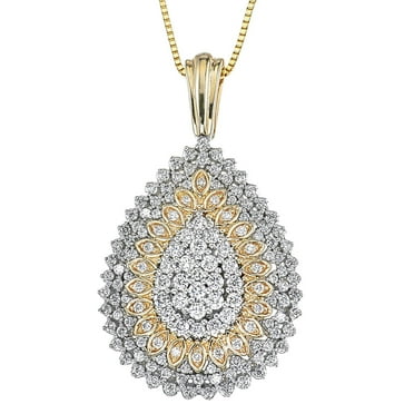 0.96 ct. t.w. Diamond Pendant in 14k Two Tone Gold