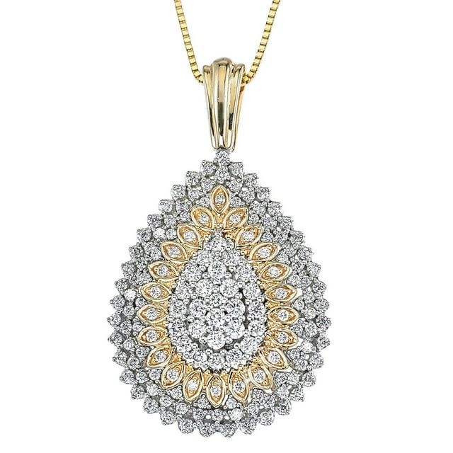 0.96 ct. t.w. Diamond Pendant in 14k Two Tone Gold