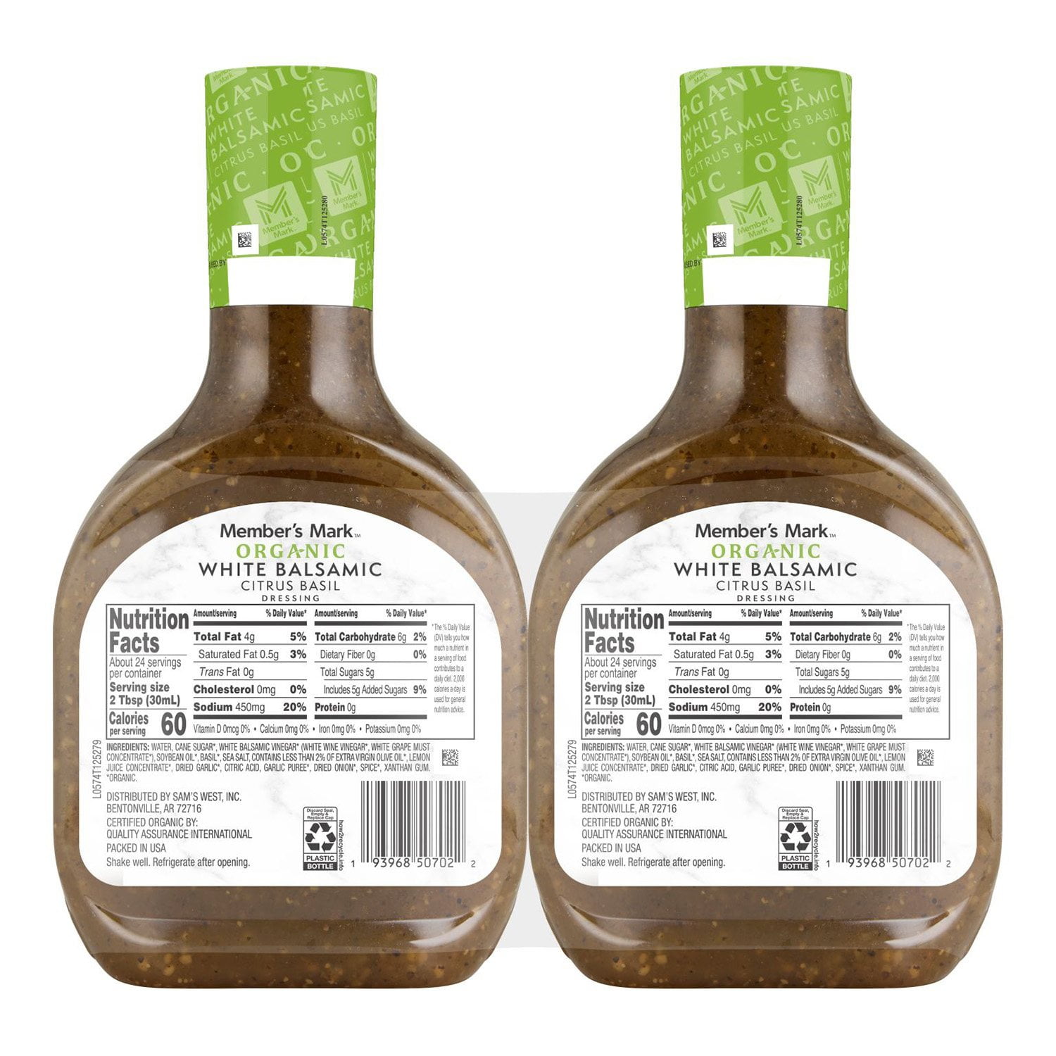 Member's Mark Organic White Balsamic Vinaigrette, 24 oz., 2 pk. -  Samsclub.com