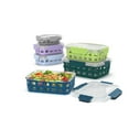thumbnail image 1 of Ello DuraGlass 12-piece Glass Food Storage Set, Artic Berry, 1 of 4