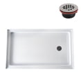 thumbnail image 7 of Streamline 60 in. x 36 in. Alcove Acrylic Shower Base With Left, Center or Right Drain / Glossy Black or White, 7 of 8
