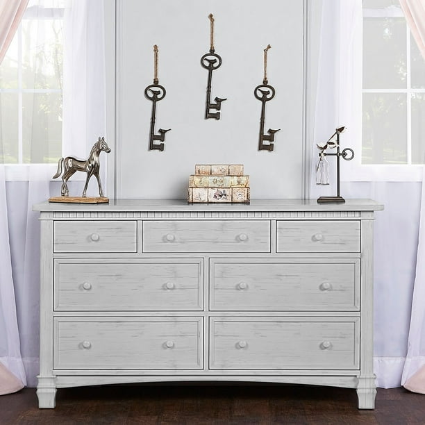 Evolur Santa Fe 7 Drawer Double Dresser, Choose Color