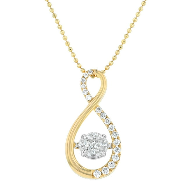 1.50 CT. T.W. Dancing Diamond Pendant in 14K Gold