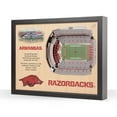 thumbnail image 1 of YouTheFan Arkansas Razorbacks 25-Layer Football Stadium View 3D Wall Art, 1 of 5