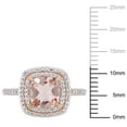thumbnail image 3 of Morganite and Diamond Accent Double Halo Ring in 14K Gold, 3 of 7
