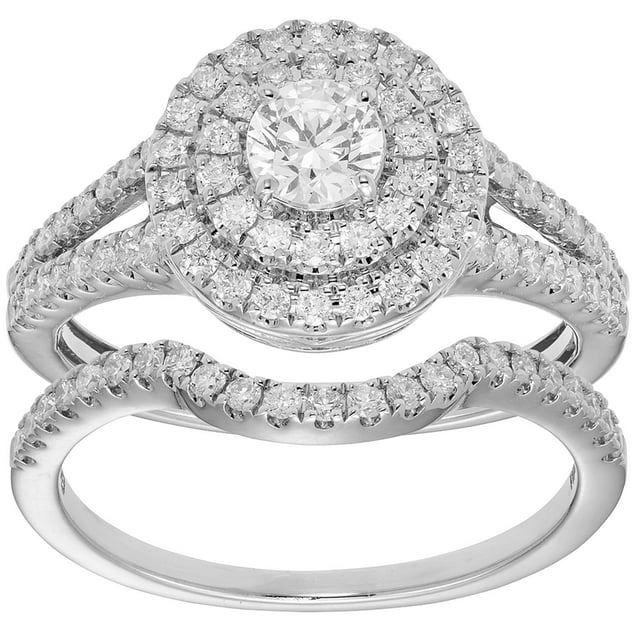 1.00 CT. T.W. Round Diamond Ring and Band in 14K Gold