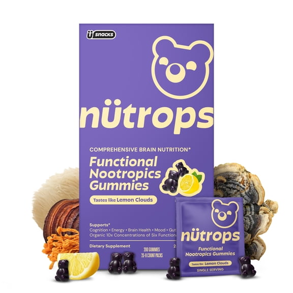 Nutrops by Gruns Adult Organic Functional Nootropic Mushroom Gummies, 25 ct.