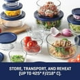 thumbnail image 5 of Anchor Hocking SnugFit 26-Piece Glass Food Storage Containers with Navy Lids, 5 of 5