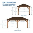 thumbnail image 12 of Backyard Discovery Barrington Cedar Gazebo with Powerport, Choose Size, 12 of 13