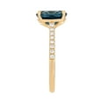 thumbnail image 3 of Oval Cut London Gemstone & 0.19 CT.T.W. Diamond Ring in 14K Gold, 3 of 7