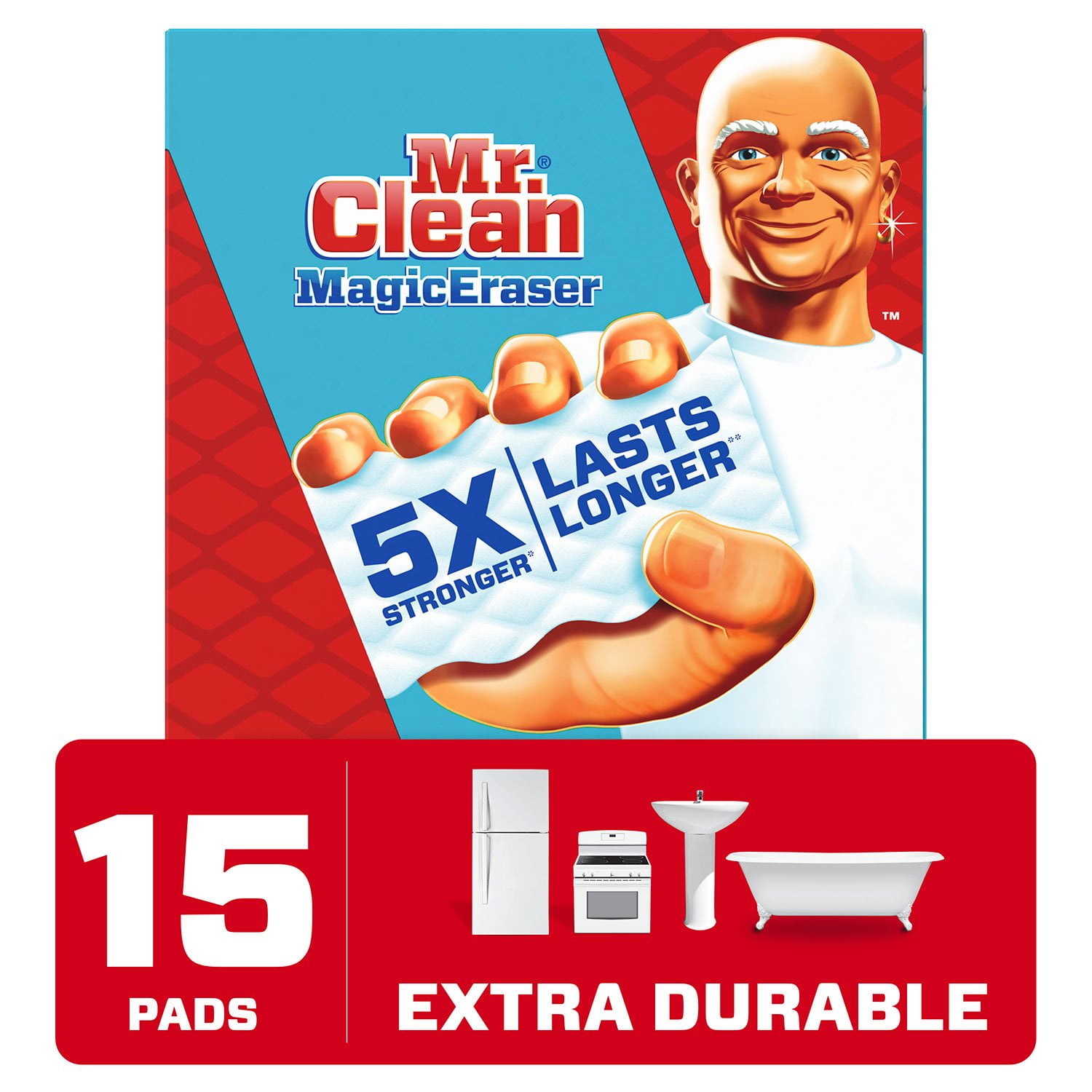 Mr. Clean Extra Durable Scrub Magic Eraser Sponges, 15 ct.
