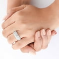 thumbnail image 5 of Round Cut Pavé Diamond Band in 14K Gold, 5 of 6