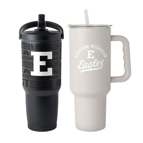 Logo Brands Eastern Michigan Eagles Stainless Steel Tumbler Set