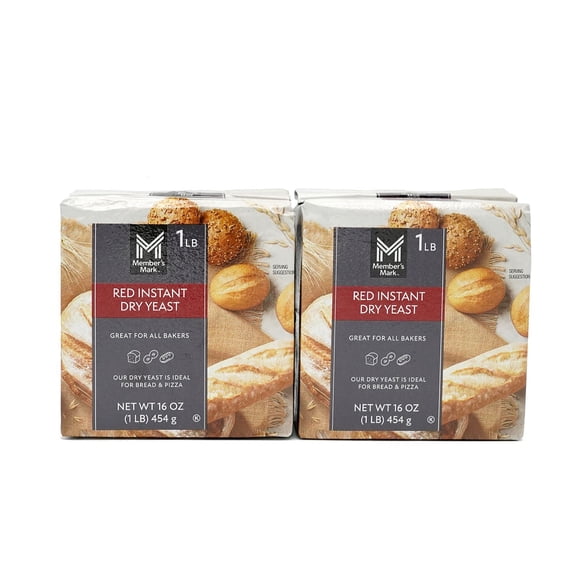 Member's Mark Red Instant Dry Yeast, 1 lb., 2 pk.